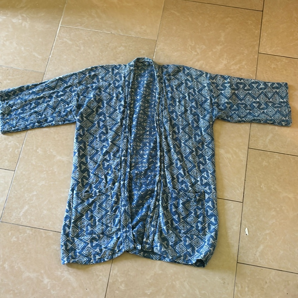 Women’s Japanese kimono // blue cotton // small